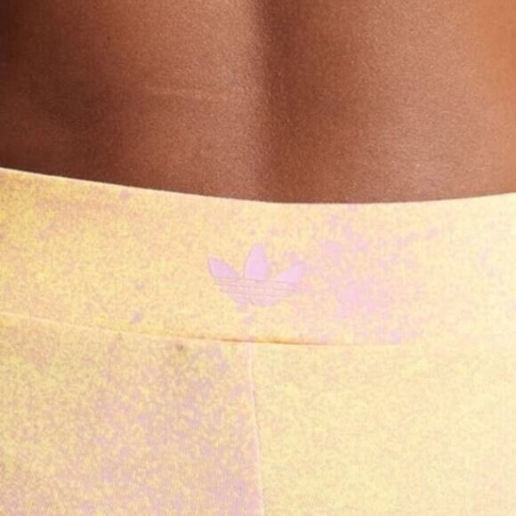NWT ADIDAS Original 7/8 Legging Bliss Lilac/Almost Yellow Size Small - Picture 10 of 10